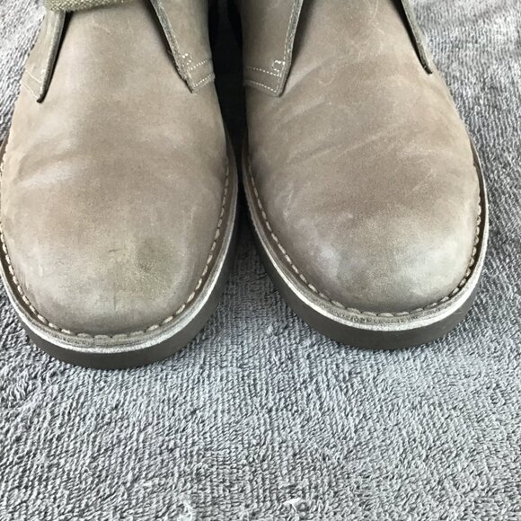 Clarks Bushacre Desert Distressed Chukka Boots Mens Sz 12M Greige - Picture 7 of 11